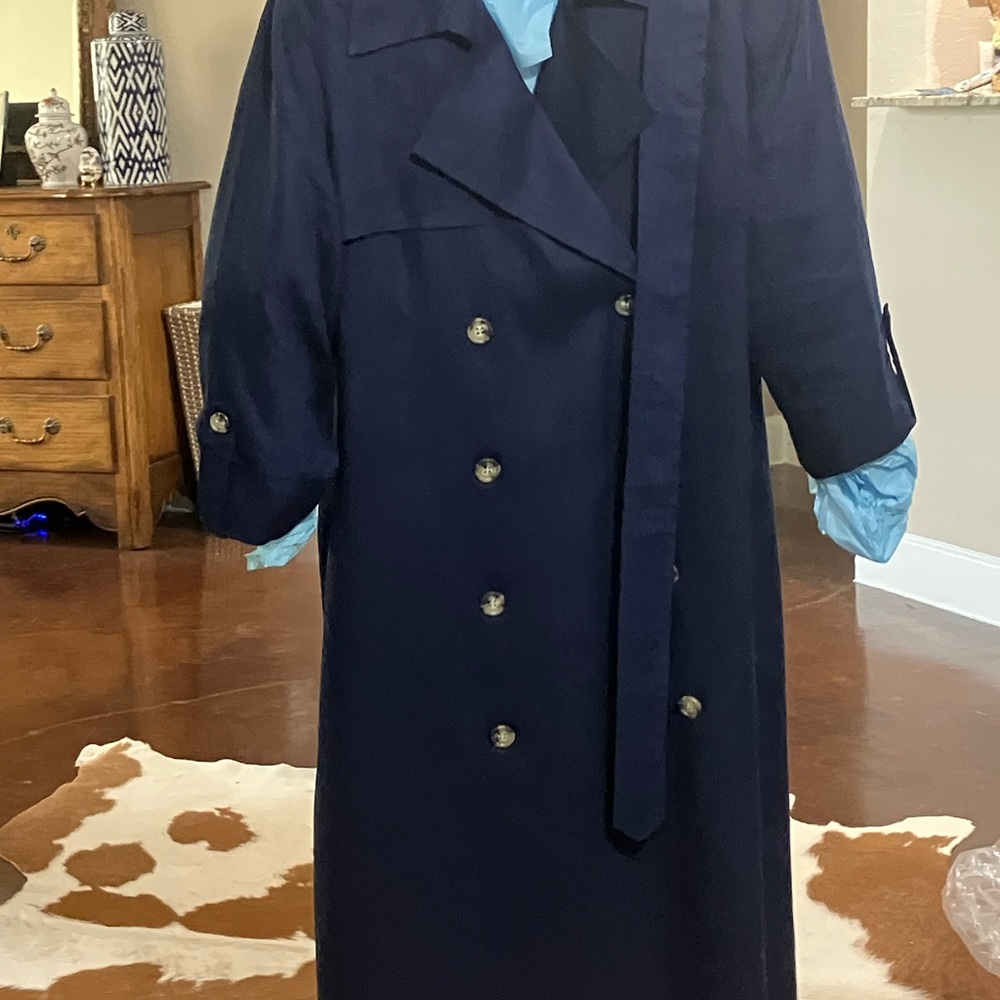 Talbots Navy Blue Double-Breasted Blazer